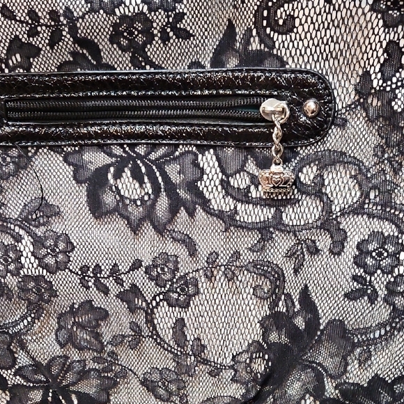 Kathy Van Zeeland Black and Gray Lace Shoulder Bag - Picture 4 of 7